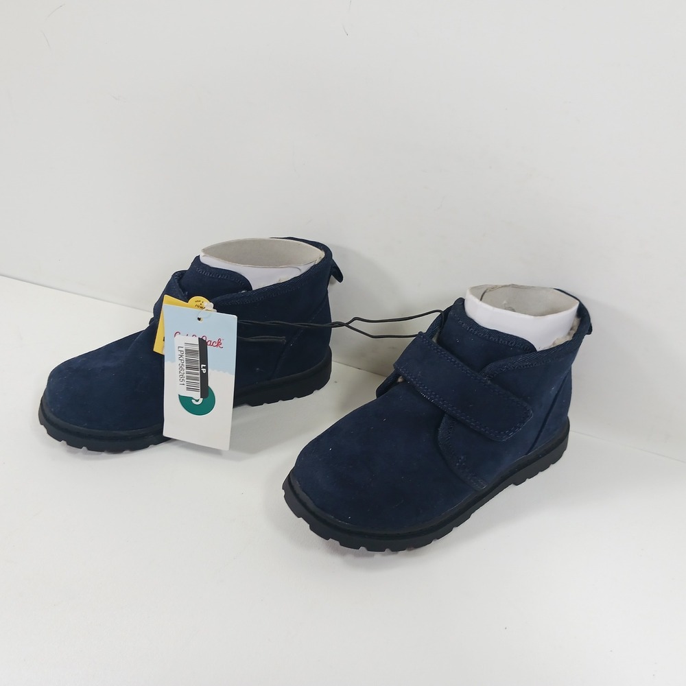 Cat & Jack Magnus Toddler Boys Navy Blue Faux Suede Chukka Boots Size 9 NWT - Picture 2 of 8